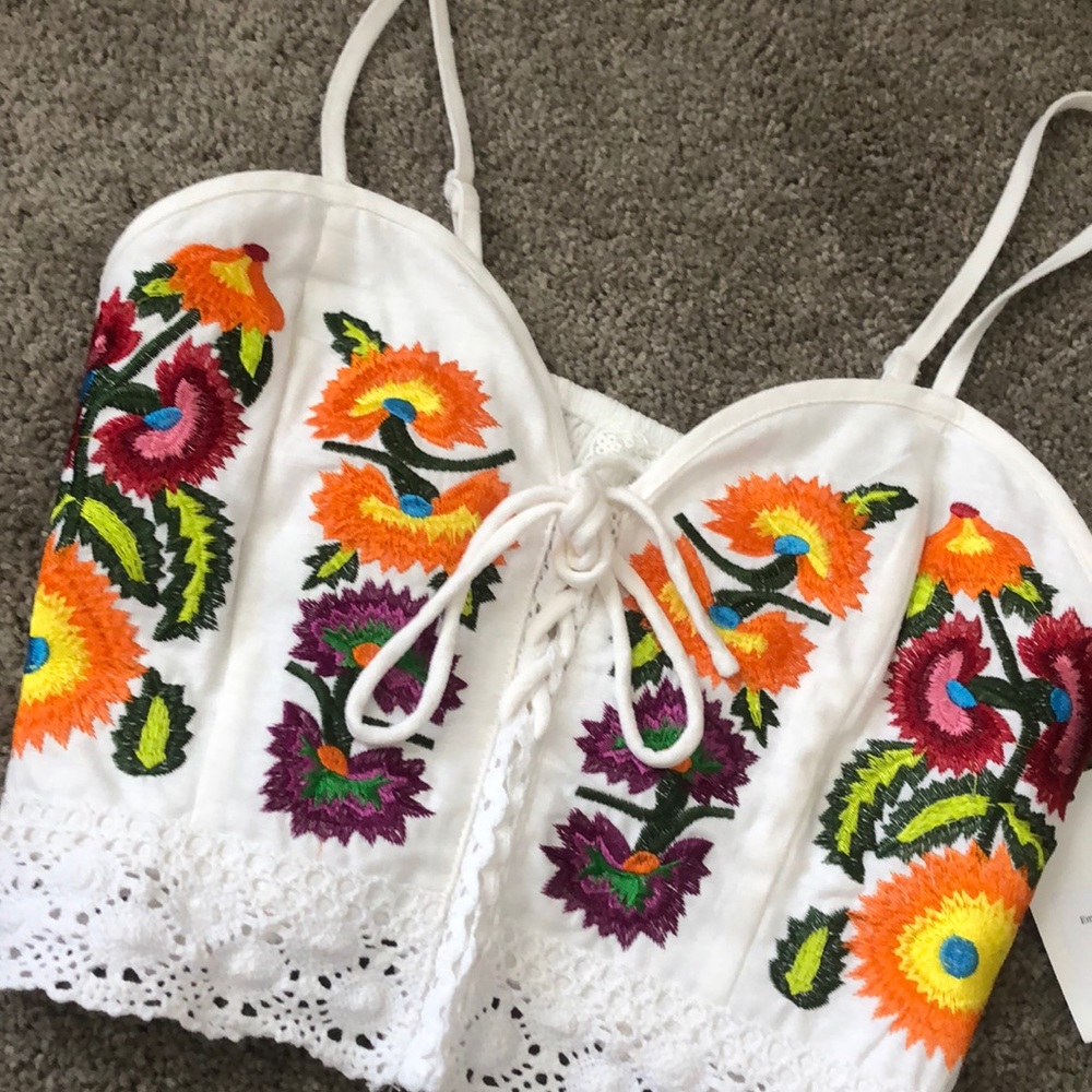 Neon crocheted crop top